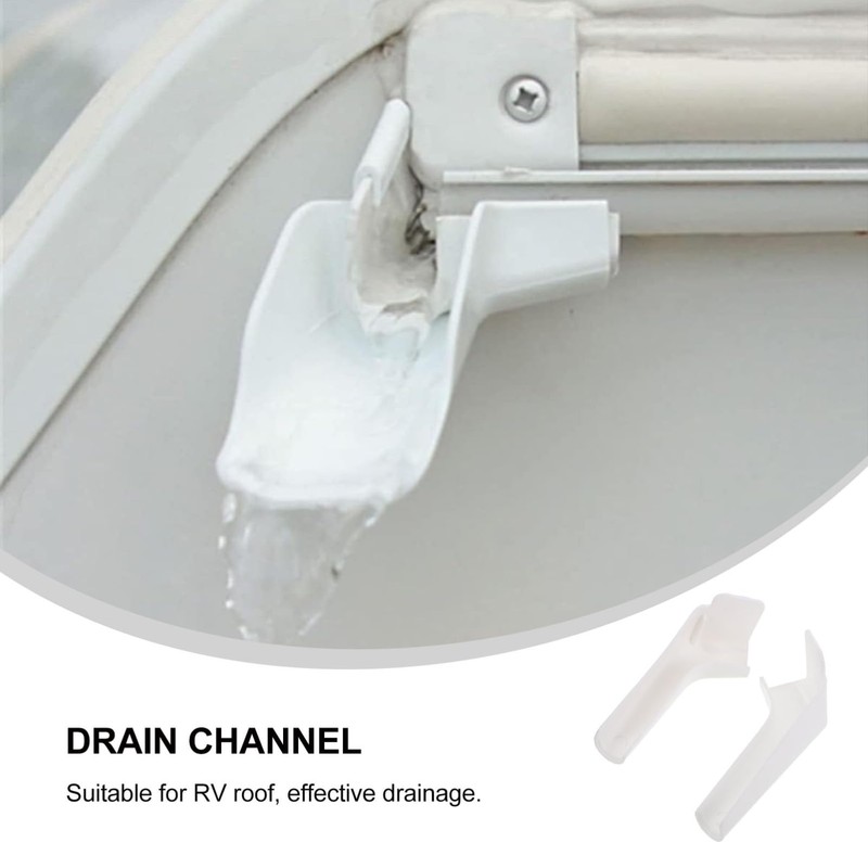 Gatuida 2pcs Rv Gutter Spout Extensions Rainwater Drainage for Efficient