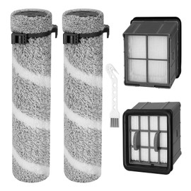 3930F Brush Roll Replacement Filter for Bissell CrossWave OmniForce Edge Cordless Multi-Surface Hard Floor Wet Dry 3930F, 3933, V2, 3999z Vacuum, 2 Pack Roller Brush, 2 Pack Hepa Filters