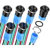 DaierTek 6pcs 12V Latching Push Button Switch LED Blue 12mm