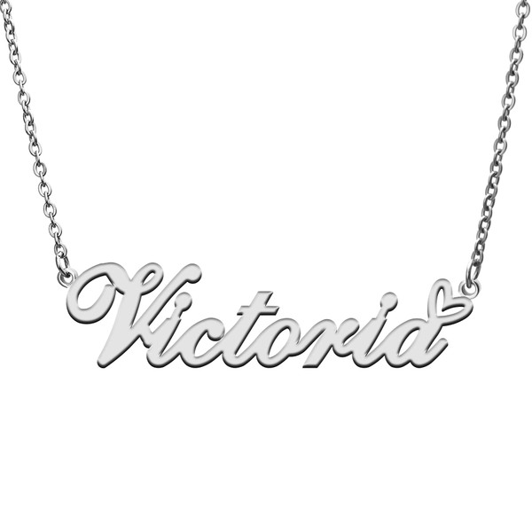 RONKAH - Collar personalizado con nombre personalizado y chapado en