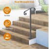 Zwinz Handrail Railing 38.8‘’H, Single Post Handrail Fits 1 or