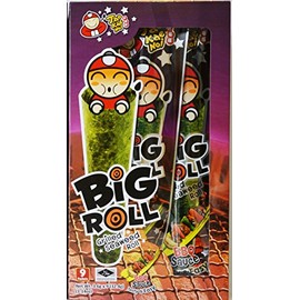 Tao Kae Noi Big Roll Grilled Seaweed Roll 9 Packets Per Box, (32.4 g) - 3 Boxes (BBQ Sauce Flavour)
