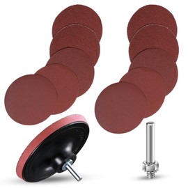 QESSUVNC 12pcs 125mm Sanding Discs 60/80/120/240 Grit with Backing Pad and Attachments - Stone Sanding Sheet for Sander