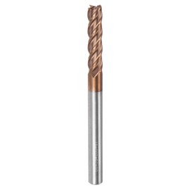 HARFINGTON Carbide Square End Mill 8mm (5/16") Dia 8mm (5/16") Shank 100mm (4") Extra Long HRC55 TiSiN Coated Micro-Grain Tungsten Carbide 4 Flutes Milling Bit Cutter