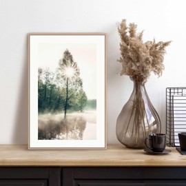 REINDERS Framed Picture, Sun Through the Trees, Living Room, Pictures, Wall Decoration, Room Decor, Wood, Green, 30 x 20 cm