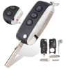 Keyecu Flip Remote Key Shell Case Fob 3+1 Button for