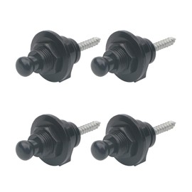 Unxuey Guitar Strap Lock Round Head Guitar Bass Strap Lock for Classic Electric Acoustic Guitar Bass Ukulele (Black)