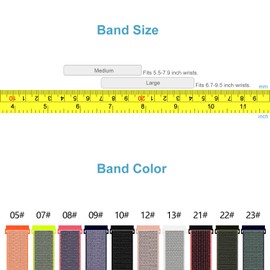 C2D JOY Sport Mesh Strap Compatible with Garmin forerunner 920XT Multisport GPS Watch Band Nylon Replacement Bands Accessory - 13#, Large