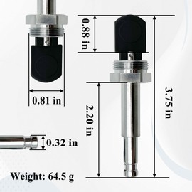 Ebrmeiwo RP5649 Stainless Steel Push Button Diverter, Compatible with Tub and Shower Faucets, Replacement Bathtub Valves Assembly