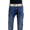 Double Grommet Belt Canvas Punk Style Web Belt Double Eyelet