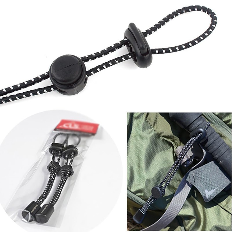 4 Pcs Backpack Hiking Pole Ropes Adjustable Walking Stick Holder