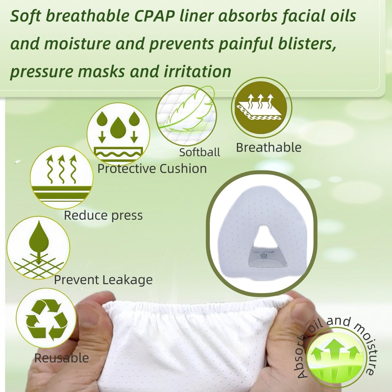 4 Pack Nasal CPAP Mask Liners Compatible with Medium Size