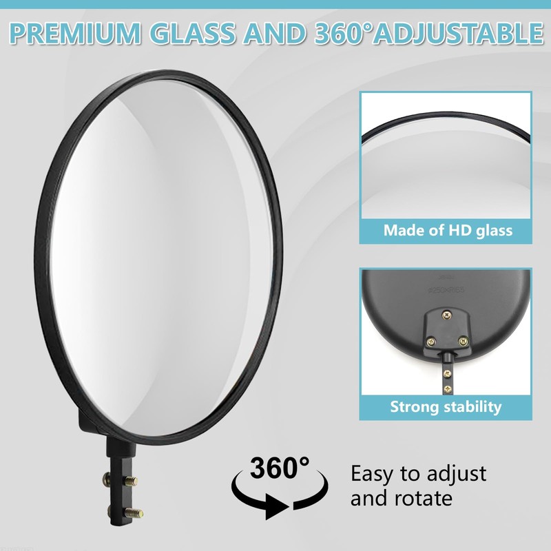 jose2015 2pcs convex mirror 25cm Wide-Angle Safety Mirror for Blind