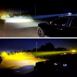 2 Par Faros Luces Led Para Motos Auto Doble Color Auxiliares