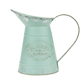 Floreros de metal galvanizado verde – Macetas decorativas francesas rústicas para decoración de mesa de boda, decoración del hogar
