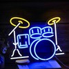 LISIGNVE Drum Kit Neon Sign, Neon Light Sign, Led Neon