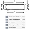 cyclingcolors Hitch Axle Diameter 16mm x Length 112mm 3 Point