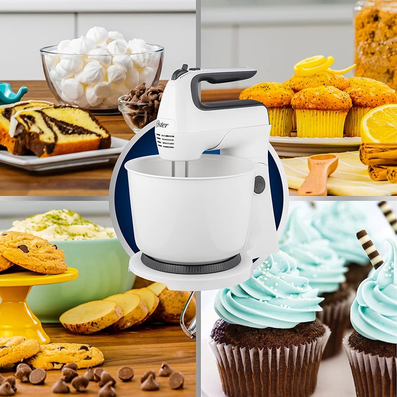 Oster® White hand blender with plastic bowl FPSTHS3610