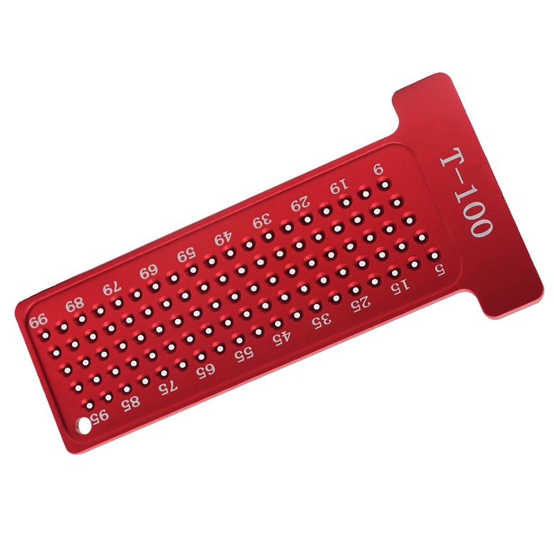 Hole Positioning Ruler Aluminum Alloy 100mm Metric Scale T Ruler