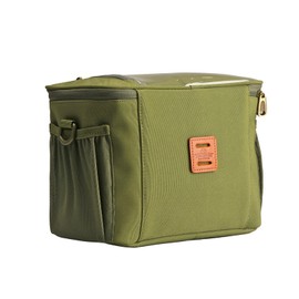 Tourbn TOURBON Bike Handlebar Pannier Waterproof Nylon Bicycle Cooler Bag Water Bottle Phone Holder with Shoulder Strap