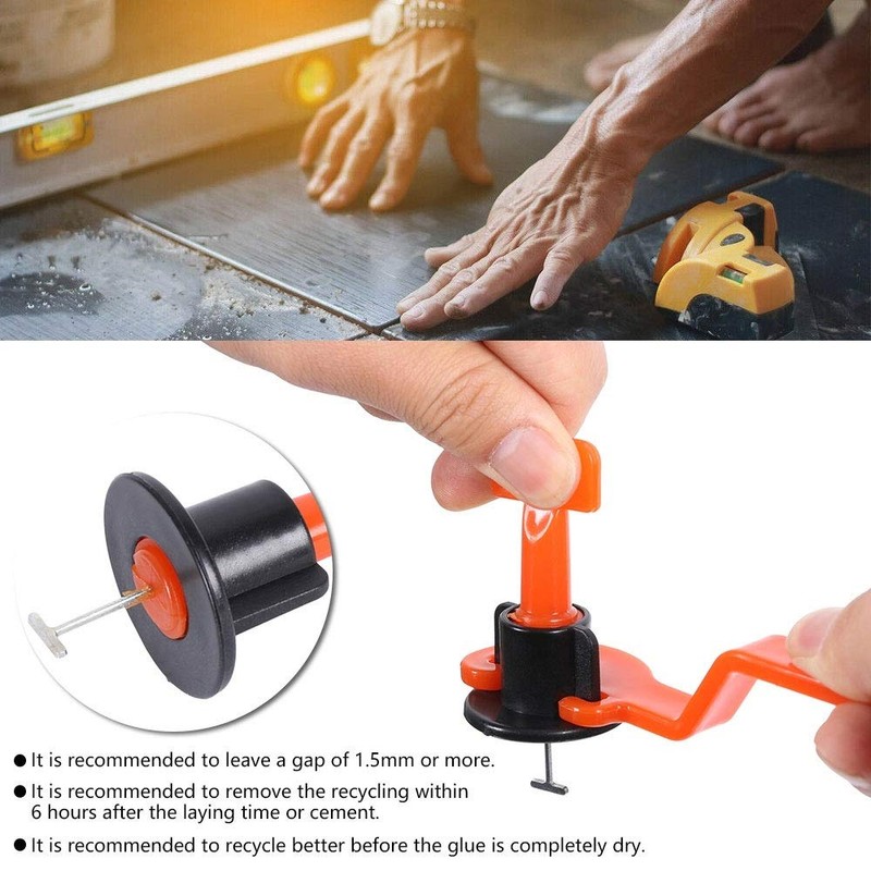 151PCS Tile Leveling System Kit 100 Pcs Reusable Tiles Leveler