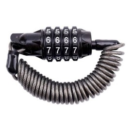 Bicycle Motorcycle Security Cable Lock Key Black