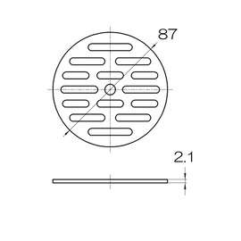 SANEI Drain Dish Diameter 3.4 inches (87 mm) H40F-87
