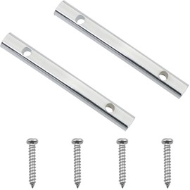 MEETOOT 2 Sets 45mm Black String Retainer with Mounting Screws Metal Guitar String Holder Electric Guitar String Guides