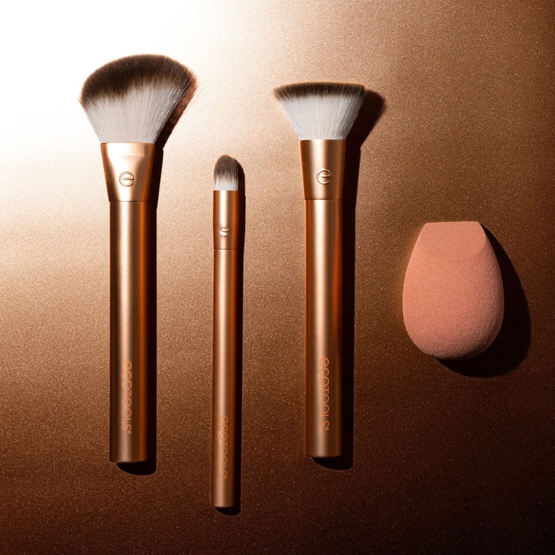 EcoTools Precious Metals Face Blend & Sculpt Set, Makeup Brush