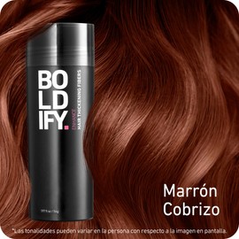 BOLDIFY Fibras Capilares para Cabello Fino (Cobrizo) Polvo Pelo Hombre – Botella 56g – Relleno Natural, Oculta al Instante la Pérdida de Cabello – Fibra Capilar Hombre, Mujer