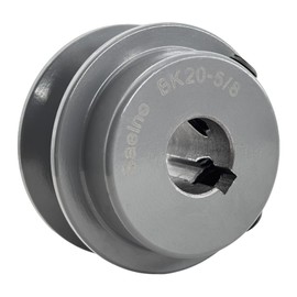 Saelno BK20-5/8 Single Groove V Belt Pulley 5/8" bore 2.15" OD,V Belt Sheaves Cast Iron for A B 4L 5L V-Belts,BK2058 Pulley