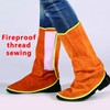 Uadme Welder Shoe Protector, 1 Pair Leather Welding Spats Flame