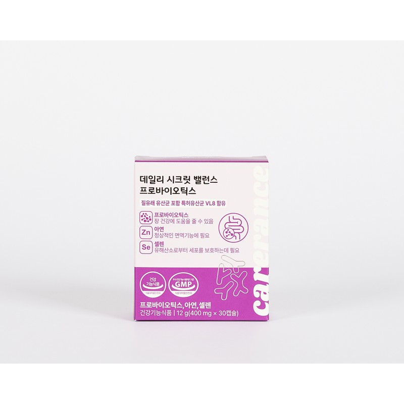 Carelance Daily Secret Balance Probiotics Vaginal Lactobacillus 400mg 30 tablets,