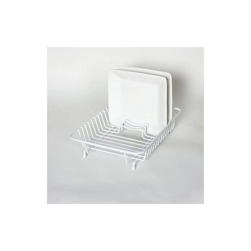 Delfinware 2020 W Dish Drainer, Metal, White, 31.5 x 25