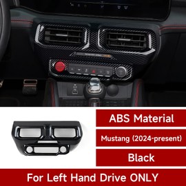 Car Center Console Air Vent Outlet Panel Sticker ABS Carbon Fiber Decal Interior Trim Cover for 2024 2025 Ford Mustang Accessories