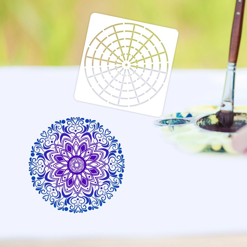 15 Pieces Mandala Dot Painting Tool Stencils Set, 8/12/16 Segment