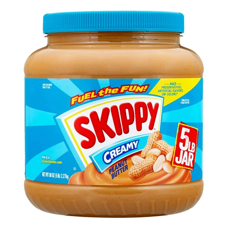 SKIPPY Peanut Butter, Creamy, 7 g Protein Per Serving, Shelf-Stable,