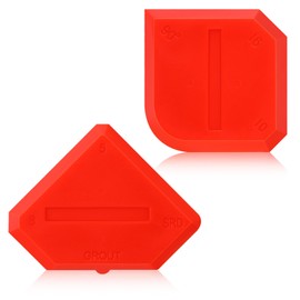 Outus 2 Pieces Caulking Tool Set Silicone Sealant Grout Tool for Kitchen Bathroom Floor Sealant Sealing(Red)