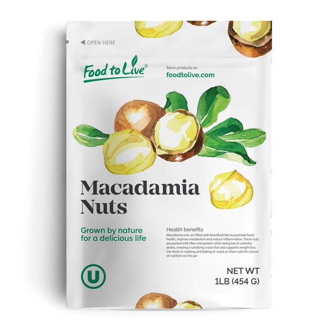 Macadamia Nut Pieces, 1 Pound - Raw, Chopped, Unsalted, Unroasted, Kosher, Vegan, Bulk, Great for Baking