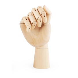 Art Wooden Hand,niCWhite Artist Jointed Articulated Mannequin Wood Hand,Sectioned Opposable Figure Sculpture Manikin Hand Model with Flexible Fingers,for Drawing,Sketching,Painting (7" Right Hand)