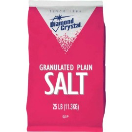 Cargill Diamond Crystal Plain Granulated Salt - 25 lb. bag