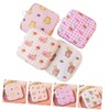 OATIPHO 4pcs Cute Multi-function Portable Period Storage Bags Reusable Sanitary