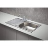 Kitchen Sink Stainless Steel Strainer Waste 1 Bowl Kit 90mm