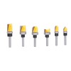 6Pcs Flush Trim Bit 6mm Shank Pattern Router with Bearing