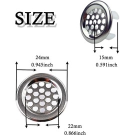 4 Pack Sink Overflow Trim-Ring Stainless Steel Bathroom Kitchen Basin Hole Insert, Honeycomb Round Cap (Silver)