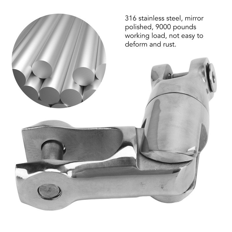 Anchor Double Swivel Connector 316 Stainless Steel Multi Directional 9000LBS