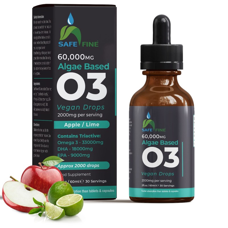 safefine SafeFine Omega 3 Liquid Vegan Drops - DHA from
