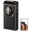Visol Infinity Gunmetal Carbon Fiber Double Jet Cigar Lighter