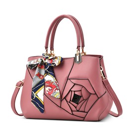 DORRISO Handbag Women's Stylish Handbags Women's Elegant Bag Women's Shoulder Bag Travel Shoulder Bag Medium Leather for Office Appointment Holiday Shopping, pink, Handbags