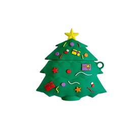 TOU-BEGUIN Wireless Charging Earphone Case Compatible with Airpods 1 & 2, Cute Christmas Tree Design Soft Silicone Anti-Fingerprint Full Body Protector with Hook (Christmas Tree)